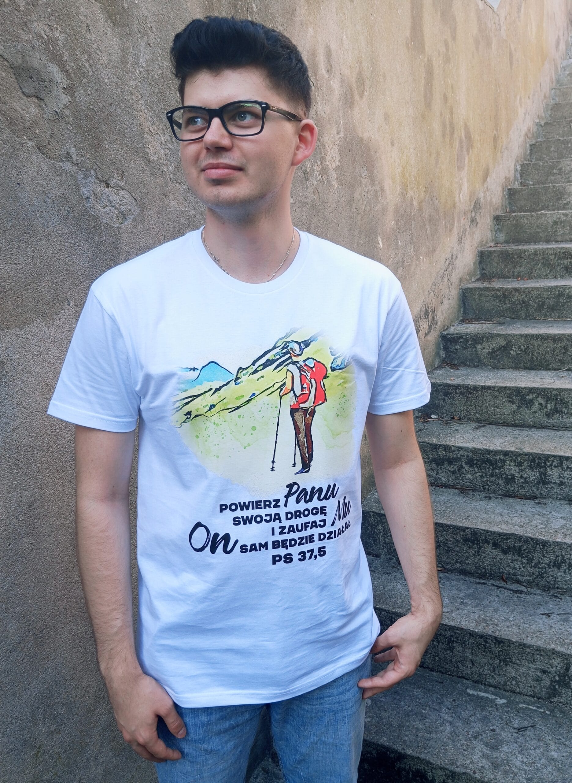 Koszulka męska „Powierz Panu swoją drogę" 1 Koszulka męska „Powierz Panu swoją drogę"