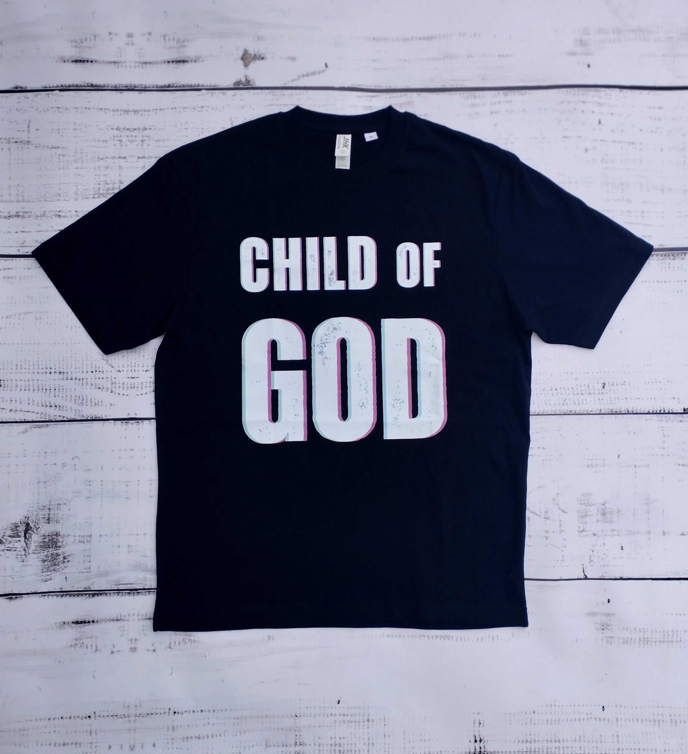 Koszulka oversize "Child of God" - Obdarowani 1 Koszulka oversize chrześcijańska "Child of God" – bawełna 200 g, unisex prezent religijny
